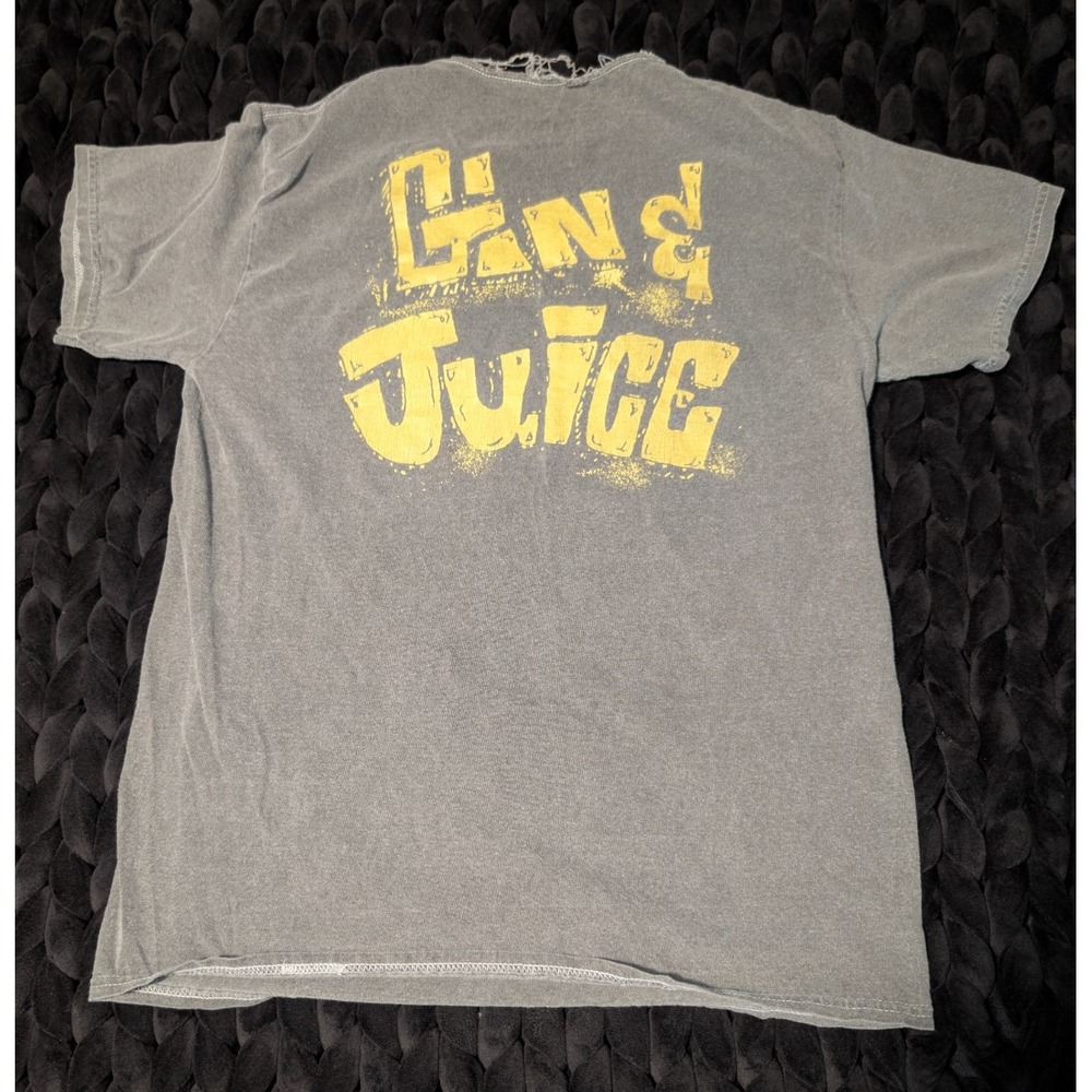 Death Row Records Gray Gin & Juice Distressed Graphic Tshir Size Meduim - Picture 2 of 8